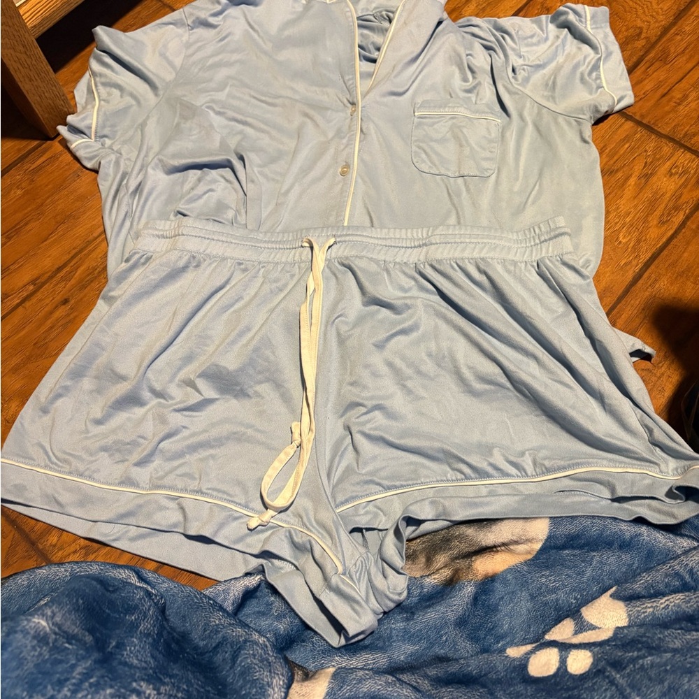 Women's Light Blue Pajama Set